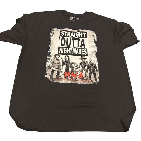 GET DOWN ART Straight Outta Nightmare Tee in Black Size 2XL New without Tag - Picture 2 of 4